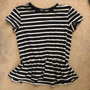 Black and white striped shirt